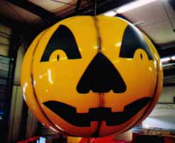 Jack O'Lantern - 7' helium balloon. Great advertising balloon.